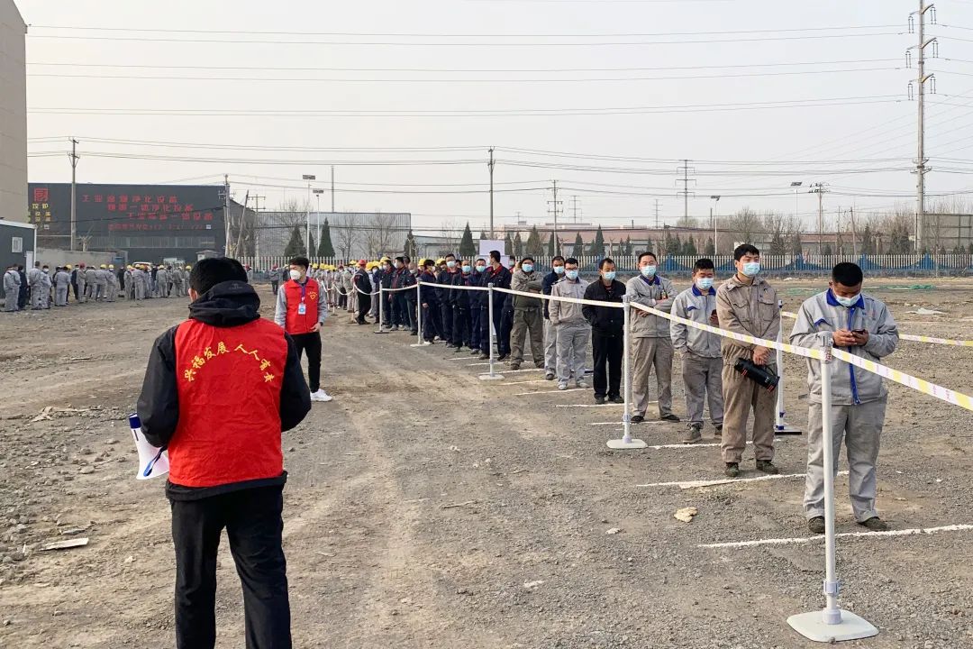 同心同力齊抗疫-聚氨酯冷庫板廠家宏鑫源全員核酸檢測有序進行(圖4)